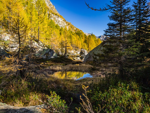 Lago delle Streghe in Alpe Veglia and Alpe Devero Natural Park