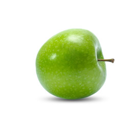 green apple fruit isolated on white background