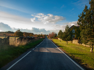 Fototapeta na wymiar Long English rural lane