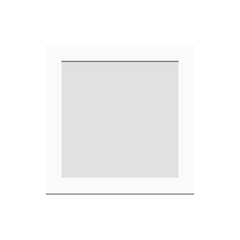 white blank square picture frame isolated on white background. vector illustration