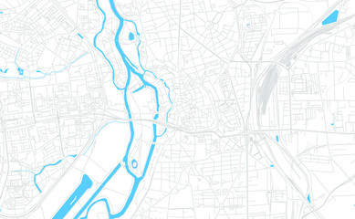 Halle Saale, Germany bright vector map