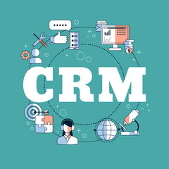 Customer relationship management vector concept