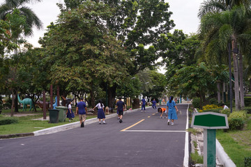 The public park is a place of government, local administrative unit. Make it a recreation place for people in various communities and cities.