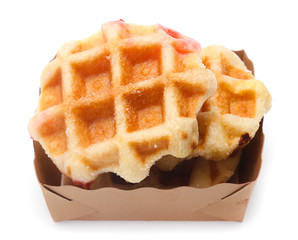 waffles isolated on white background