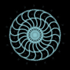 Wzór symetryczny spiralny © Bernadeta