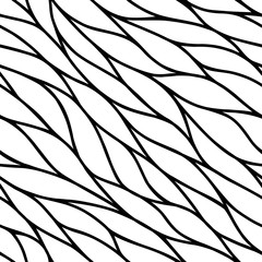 Abstract irregular background with wavy lines. Brush seamless pattern. Random simple twisted stripes. Repeating graphic backdrop. Endless design for prints. wallpapers. Can use for effect overlay 