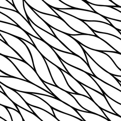 Abstract irregular background with wavy lines. Brush seamless pattern. Random simple twisted stripes. Repeating graphic backdrop. Endless design for prints. wallpapers. Can use for effect overlay 