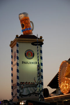 Paulaner Beer Hall At The Oktoberfest In Munich, Germany On October3, 2011.