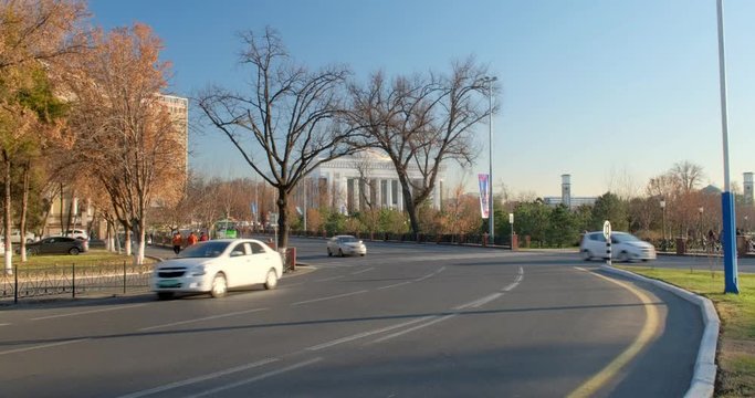 cars on the road Tashkent Uzbekistan
