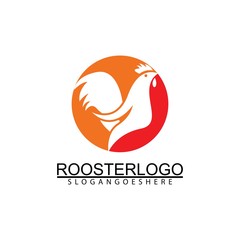 Rooster logo vector illustration template