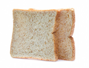 sliced bread isolated on white background
