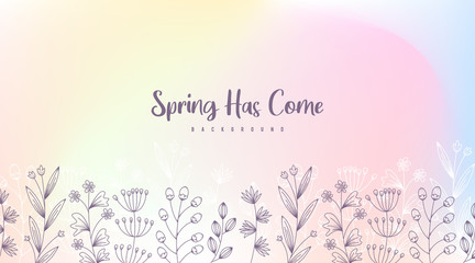 Hello spring background illustration