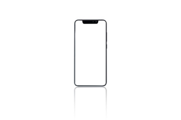 Modern phone design touch screen on white background