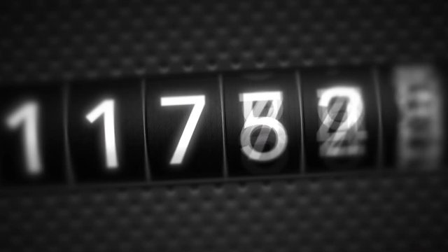 Running Up and Down Spinning Counter. Running Numbers.