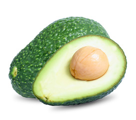 Avocado fruit isolated on white background