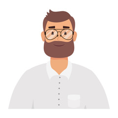 young man with beard avatar character