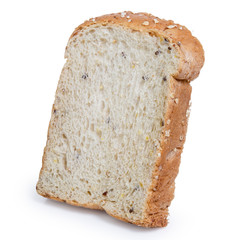 slice bread isolated on white background