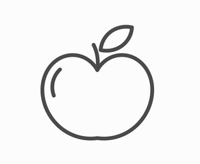 Apple shape outline icon.