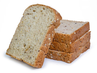 slice bread isolated on white background