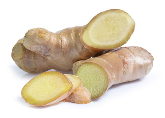 ginger root isolated on white background