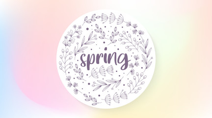 Hello spring background illustration