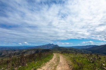 Tracks in the Swartberg Mountain in Karoo