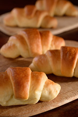 Five butter croissants Grazing light