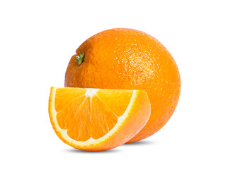 Orange fruit. Orang slice isolate on white background