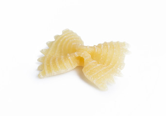 raw pasta isolated on white background