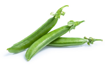 green Pea vegetable isolated on white background