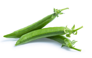 Obraz premium green Pea vegetable isolated on white background