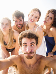 Group selfie on the beach
