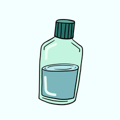 Bottle. Vector color sketch in cartoon style. Freehand illustration.