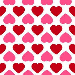 Heart doodles seamless pattern. Valentine's Day patterns.