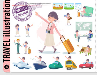 flat Formal jacket skirt women_travel