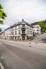 Naklejka premium ALESUND, NORWAY - June, 2019: Alesund city centre. Alesund is a town and municipality in More og Romsdal county, Norway