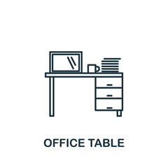 Office Table icon from interior collection. Simple line element Office Table symbol for templates, web design and infographics