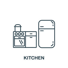Kitchen icon from interior collection. Simple line element Kitchen symbol for templates, web design and infographics