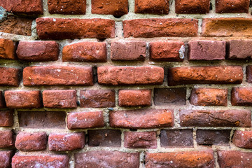 Red brick wall texture or background.