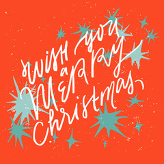 new year christmas greeting card vintage design. vector illustration.