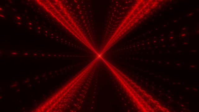 Red Particles X Tunnel Loop Motion Graphic Background