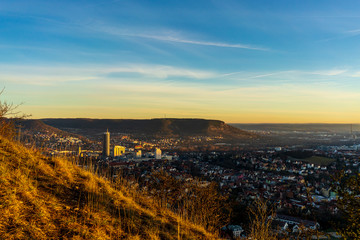 Beautiful sunset view at Jena in Thuringia