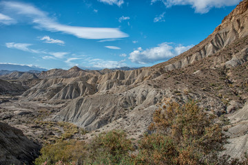 Fototapeta na wymiar Tabernas Desert Andalucia Spain - Breath taking panorama