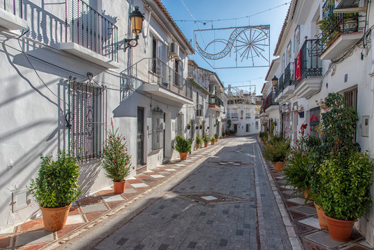 Benalmadena Pueblo, spain - old city at the mediterranian sea