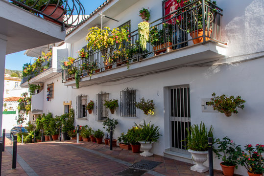 Benalmadena Pueblo, spain - old city at the mediterranian sea