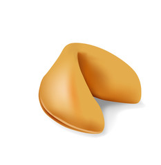 Baked fortune cookie. vector illustration