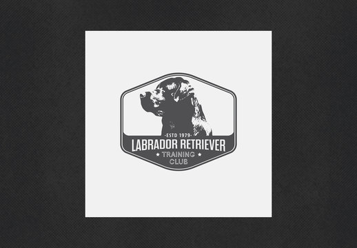 Dog Center Badge Logo Layout
