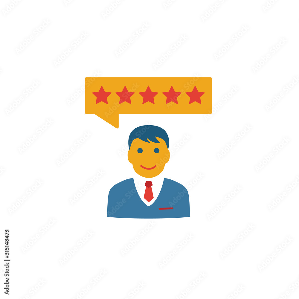 Poster satisfaction icon. simple flat element from customer service collection. creative satisfaction icon 