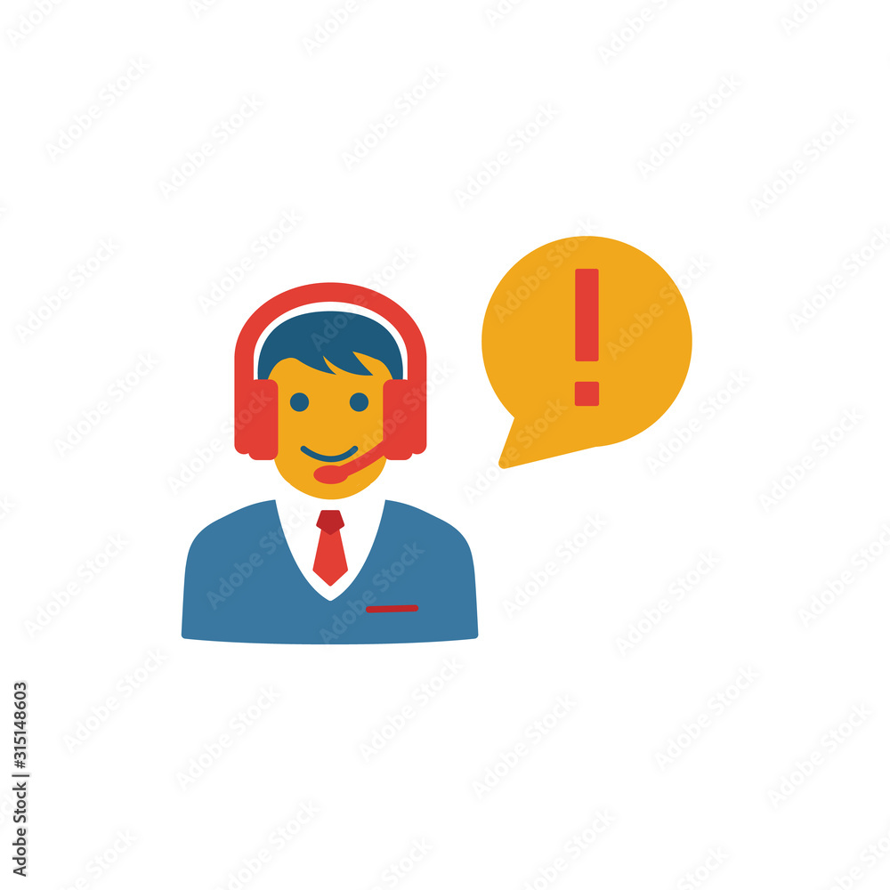 Aufkleber helpdesk icon. simple flat element from customer service collection. creative helpdesk icon for temp