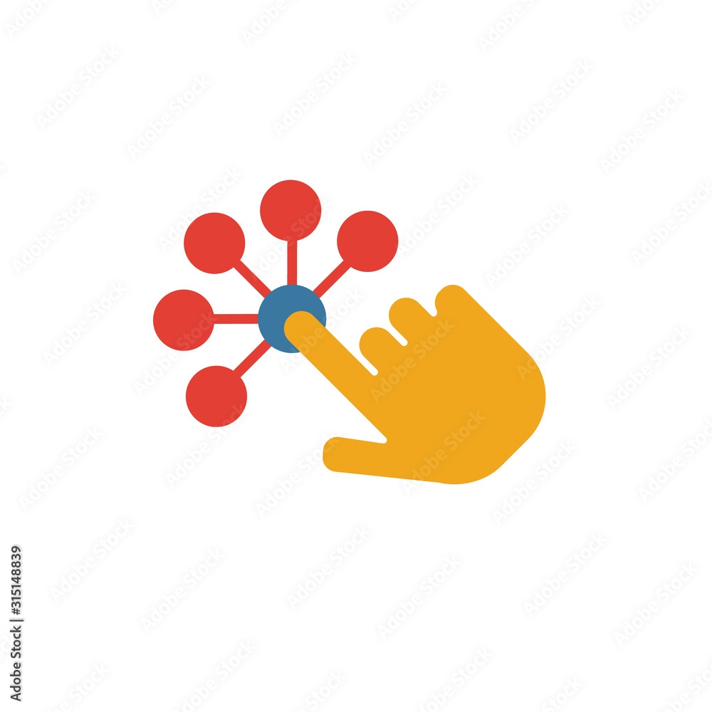Poster touchpoint icon. simple flat element from customer service collection. creative touchpoint icon for 